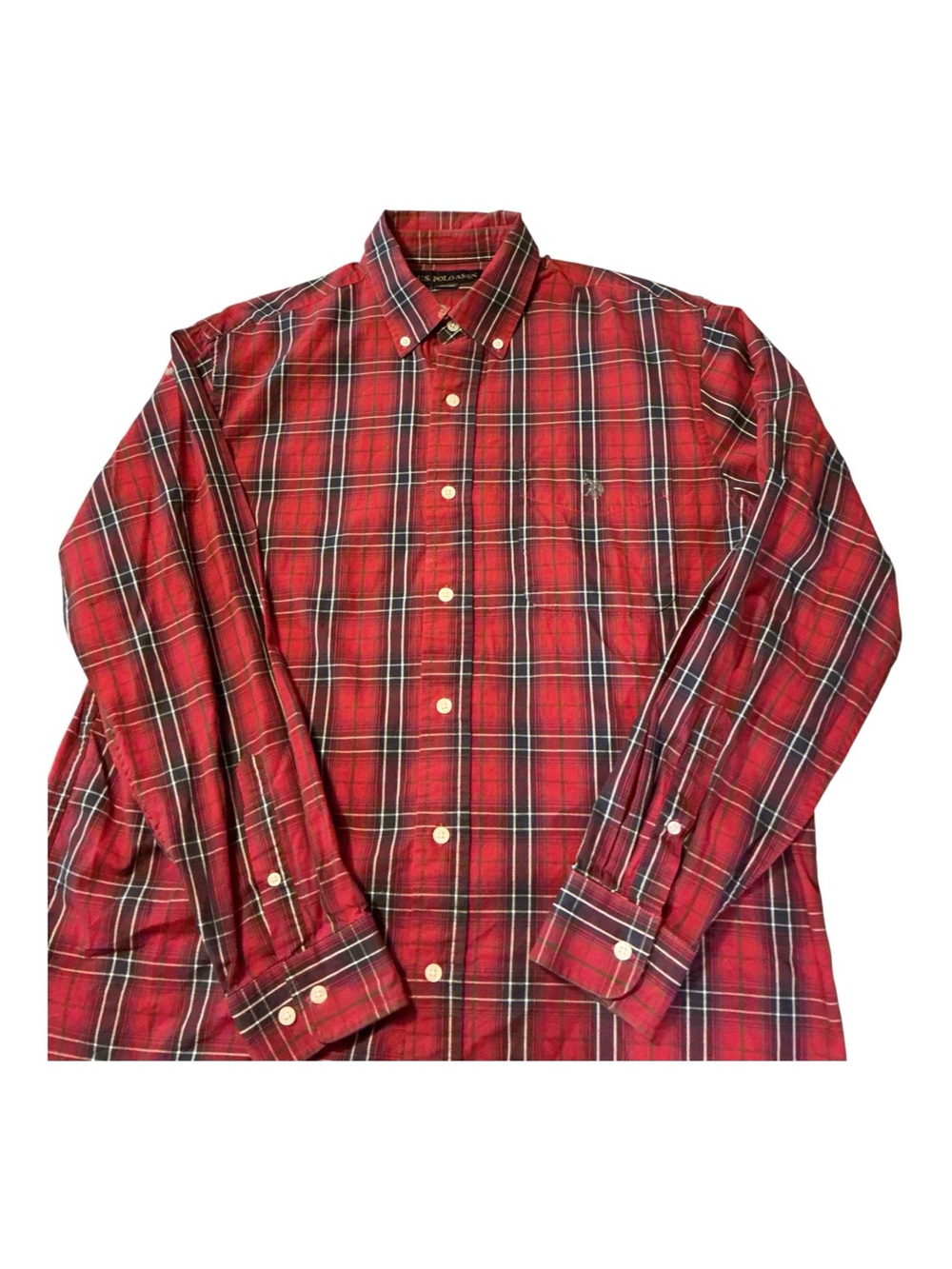 U.S. Polo Assn. Red Plaid Button-Down Shirt